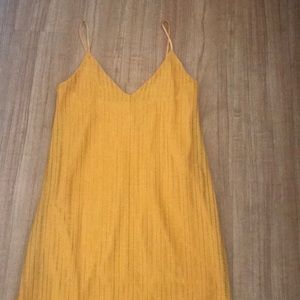 Zara Textured Weaved Dress With Fringe
